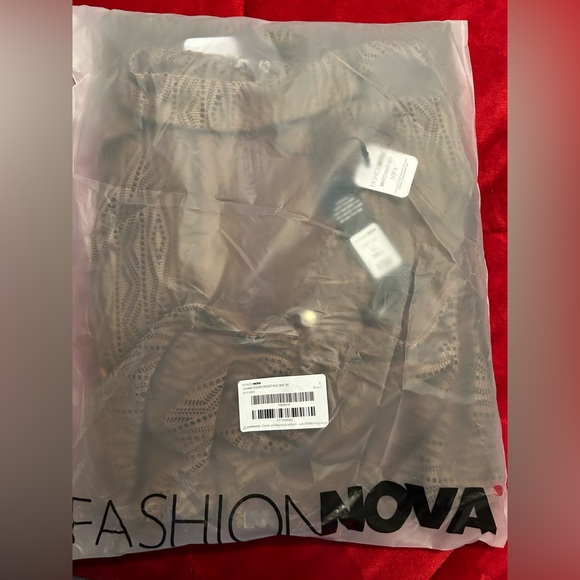 Fashion Nova Savanna Crochet Maxi Skirt Set-Brown-Large NWT🤎 - Picture 5 of 5